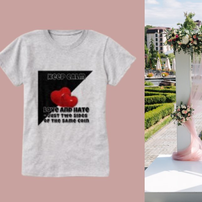 Love and Hate, Inspirational Modern Quote T-Shirt (Creator Uploaded)