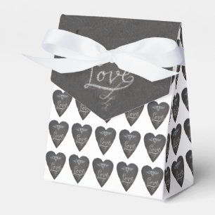 Love and Heart in Chalk Chalkboard Favour Box