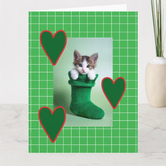 Love and Hearts Christmas Card (Front)