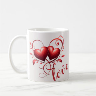 Love and Hearts Coffee Mug