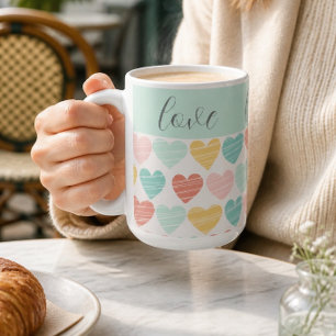 Love and Hearts Colourful Mug