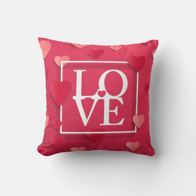 Love and Hearts Cushion (Front)