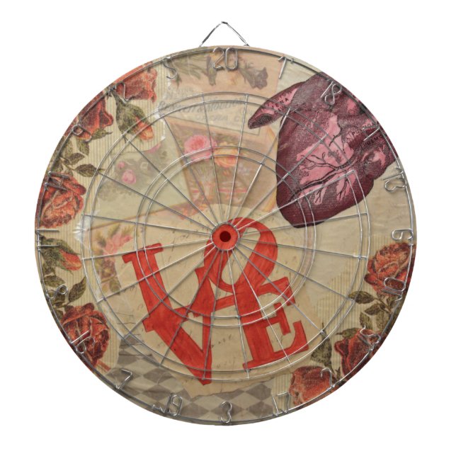 Love and Hearts Dartboard (Front)