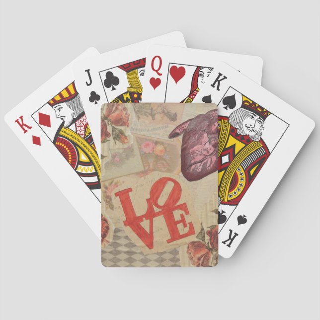 Love and Hearts Playing Cards (Back)