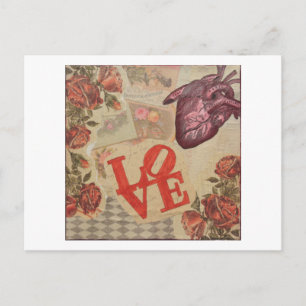 Love and Hearts Postcard