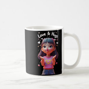 Love and hugs Funny Unisex Design for Men Women Coffee Mug