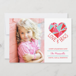 Love and Hugs Photo Valentine Card
