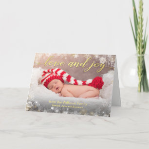 Love and Joy Christmas Holiday Photo Card