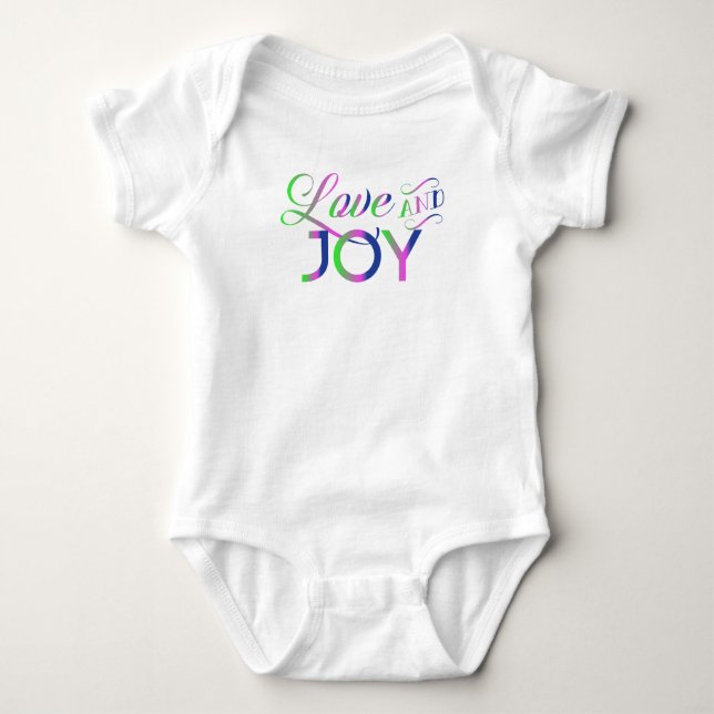 Love And Joy Colourful Baby Bodysuit (Front)