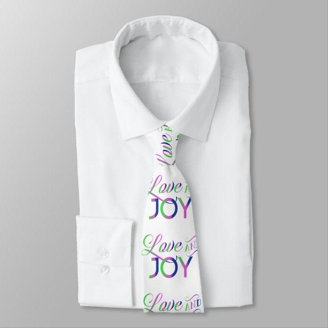 Love And Joy Colourful Neck Tie (Tied)