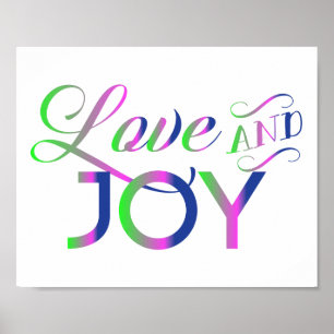 Love And Joy Colourful Poster