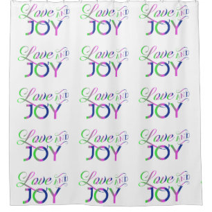 Love And Joy Colourful Shower Curtain