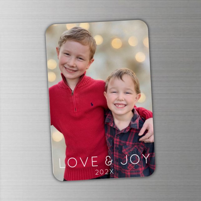 Love and Joy Kids Photo Christmas Magnet (Creator Uploaded)