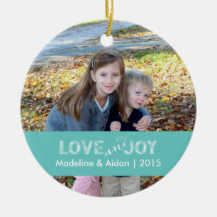Love and Joy Personalised Photo Ornament
