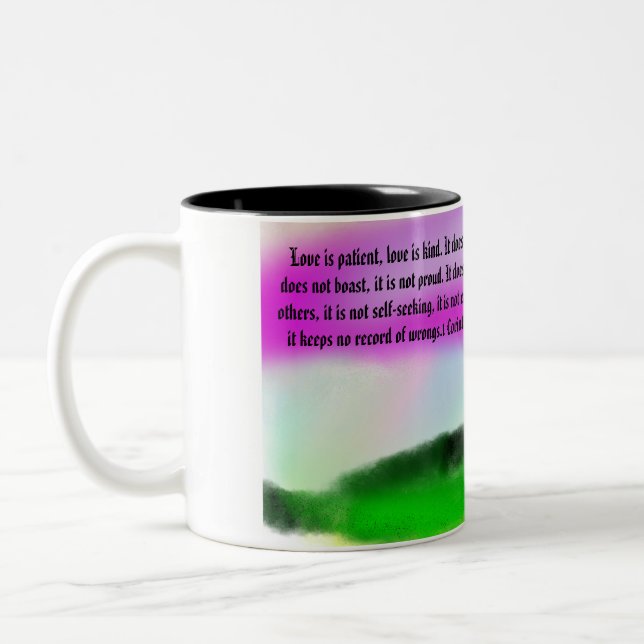 love and kind Two-Tone coffee mug (Left)