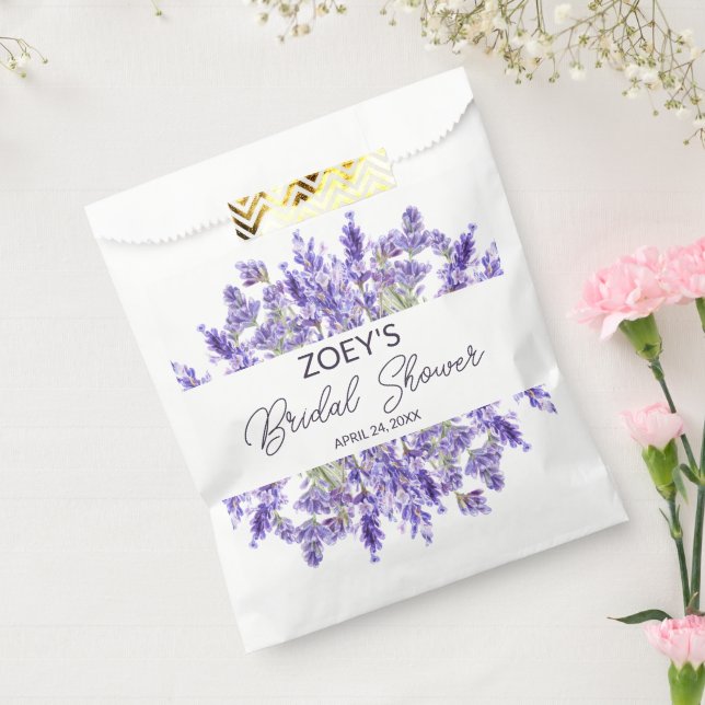 Love and Lavender | Elegant Floral Bridal Shower Favour Bag (Sealed)