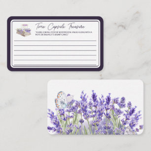 Love and Lavender   Time Capsule Treasure Message Enclosure Card
