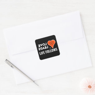Love and life v2a square sticker