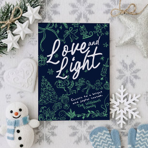 Love and Light Christmas and Holiday Card 