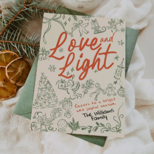 Love and Light Christmas and Holiday Card 