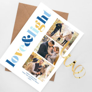 "Love and Light" Gallery of 3 Photos Hanukkah Holiday Card