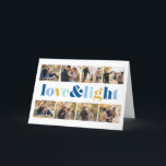 "Love and Light" Gallery of 8 Photos Hanukkah  Holiday Card<br><div class="desc">These beautiful Hanukkah greeting cards are fully customisable. Add your own photo and message for a one of a kind design.</div>