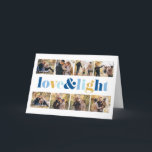 "Love and Light" Gallery of 8 Photos Hanukkah  Holiday Card<br><div class="desc">These beautiful Hanukkah greeting cards are fully customisable. Add your own photo and message for a one of a kind design.</div>
