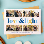 "Love and Light" Gallery of 8 Photos Hanukkah Holiday Card<br><div class="desc">These beautiful Hanukkah greeting cards are fully customisable. Add your own photo and message for a one of a kind design.</div>