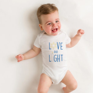 Love and Light Hannukah Baby Bodysuit