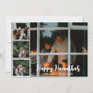 Love and Light   Hanukkah family photo collage   Holiday Card