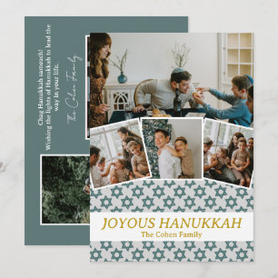 Love and Light Hanukkah family photo Collage Holiday Card