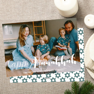 Love and Light   Hanukkah family photo Holiday Card