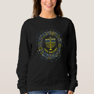 Love And Light Hanukkah Jew Menorah Jewish Chanuka Sweatshirt