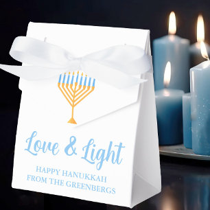 Love and Light Hanukkah Menorah Custom Party Favour Box