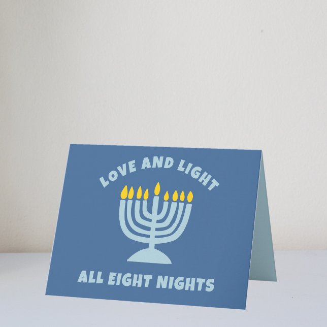 "Love and Light" Jewish Eight Nights of Hanukkah Card (Creator Uploaded)