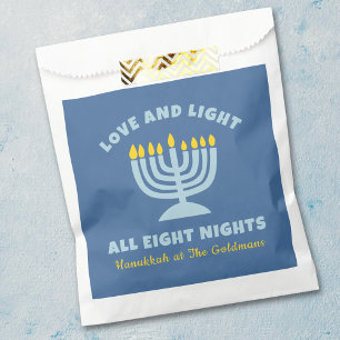 "Love and Light" Jewish Eight Nights of Hanukkah Favour Bag