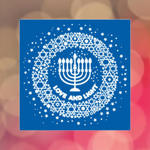 Love and light menorah  self-inking stamp
