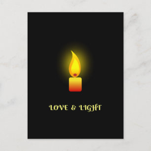 'Love and Light' quote ' Postcard