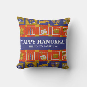 Love and Light   Simple Elegant Hanukkah family Cushion