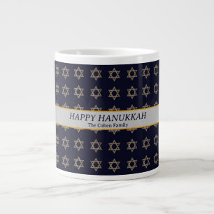 Love and Light   Simple Elegant Hanukkah family  Large Coffee Mug