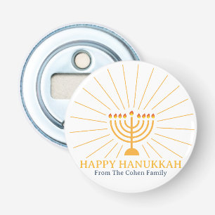 Love and Light Simple Happy Hanukkah family Bottle Opener