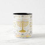 Love and Light | Simple Happy Hanukkah family  Two-Tone Coffee Mug<br><div class="desc">Love and Light | Simple Happy Hanukkah family</div>