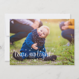 Love and Light Stars Holiday Photo Card
