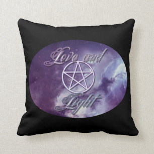 Love and Light with pentacle Cushion
