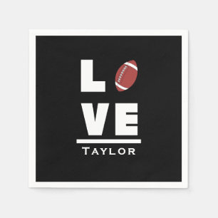Love And Live American Football Sports Fan Napkin