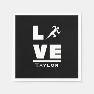 Love And Live Athletics Track And Field Sports Fan Napkin