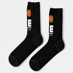 Love And Live Basketball Sports Fan Custom Name Socks
