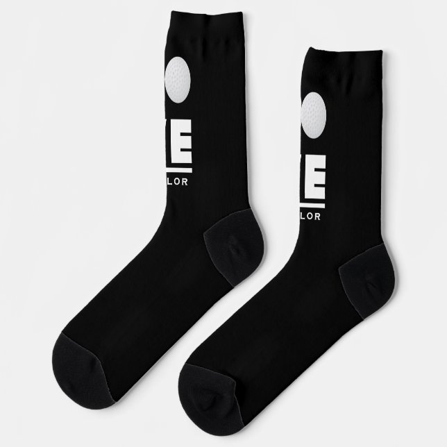Love And Live Golf Sports Fan Custom Name Socks (Left)