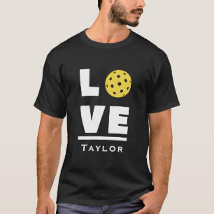 Love And Live Pickleball Sports Fan Custom Name T-Shirt