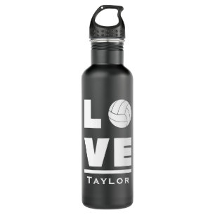 Love And Live Volleyball Sports Fan Custom Name 710 Ml Water Bottle